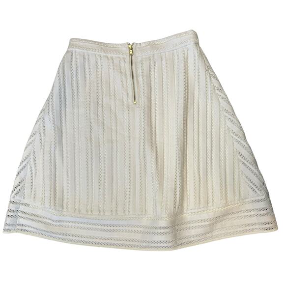 2/$30 J. Crew Striped Eyelet Skirt White C6005 Size 0 - Picture 7 of 12